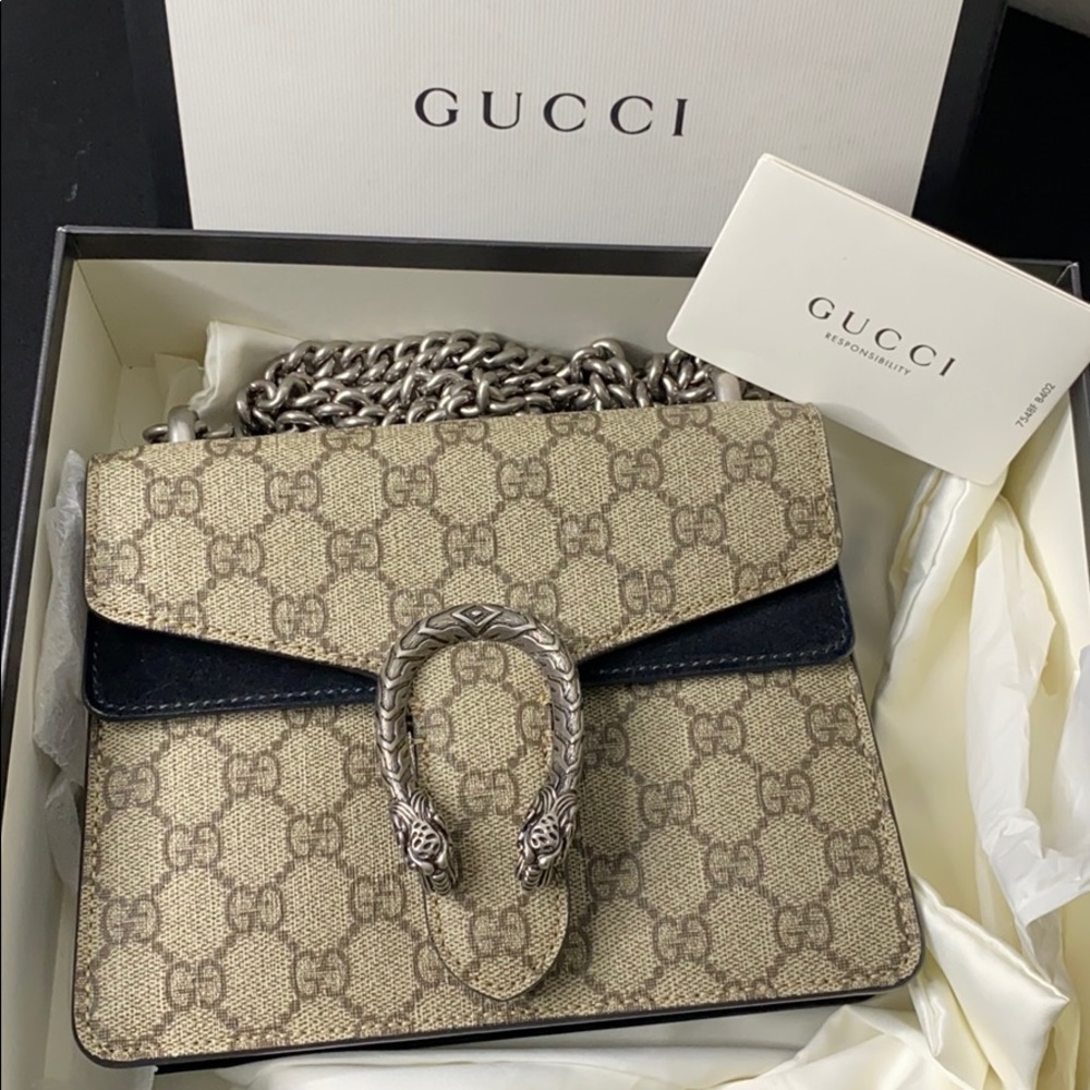 SOLD 100% Authentic Gucci Dionysus Mini GG Supreme - Picture 1 of 12